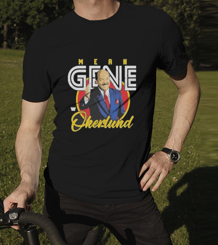 Mean Gene Okerlund W Emblem 500 Level T-Shirt