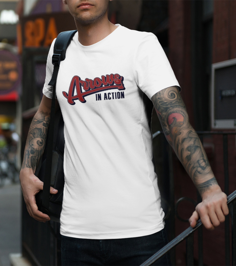 Arrows In Action Vintage Athletic Script T-Shirt