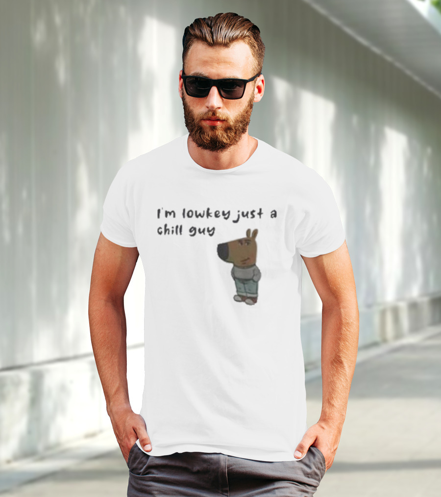Chill Guy Dog I'm Lowkey Just A Chill Guy Animal Crossing Inspired Character T-Shirt