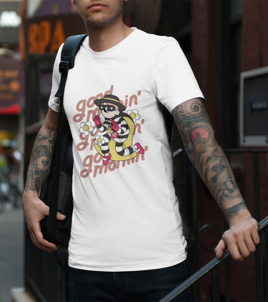 Doodles X McDonald’s Good Mornin’ Hamburglar With Flowers T-Shirt