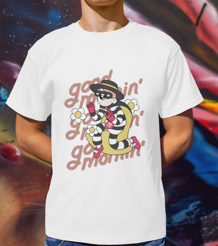 Doodles X McDonald’s Good Mornin’ Hamburglar With Flowers T-Shirt