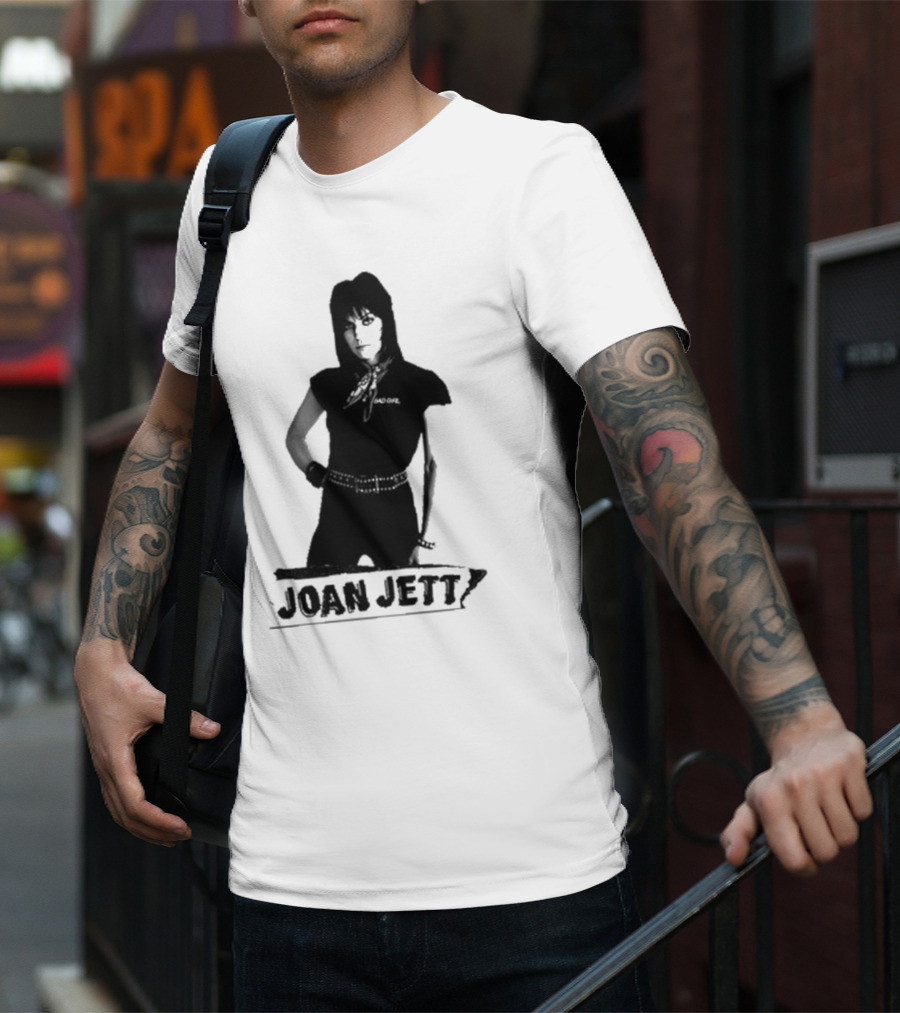 Joan Jett Crimson And Clover Photo Joan Jett Black And White Image T-Shirt