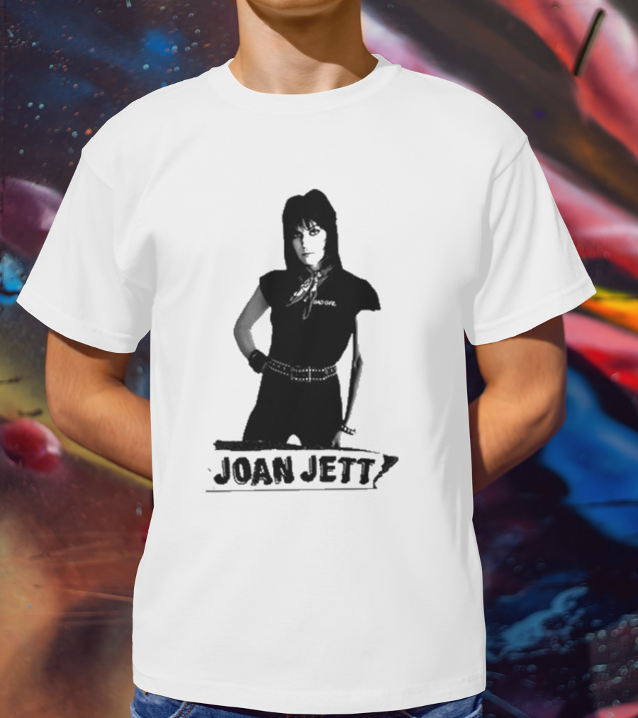 Joan Jett Crimson And Clover Photo Joan Jett Black And White Image T-Shirt