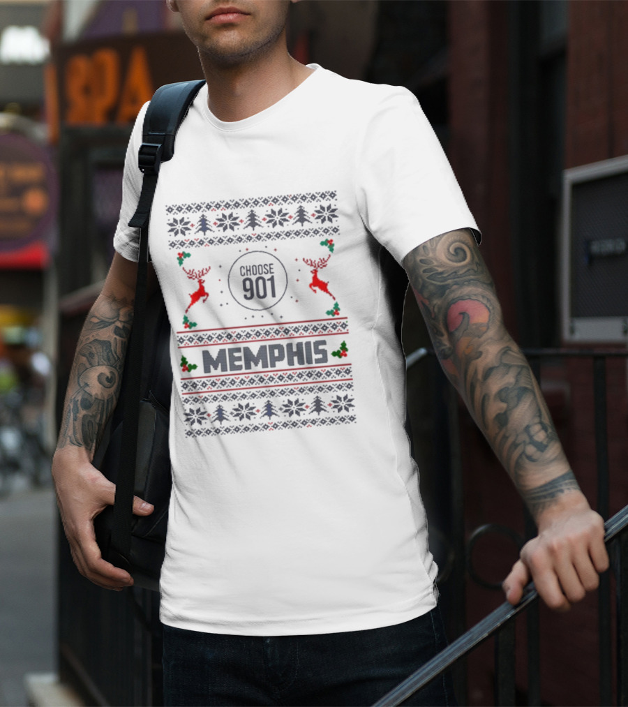 Choose 901 Memphis Christmas Holiday T-Shirt