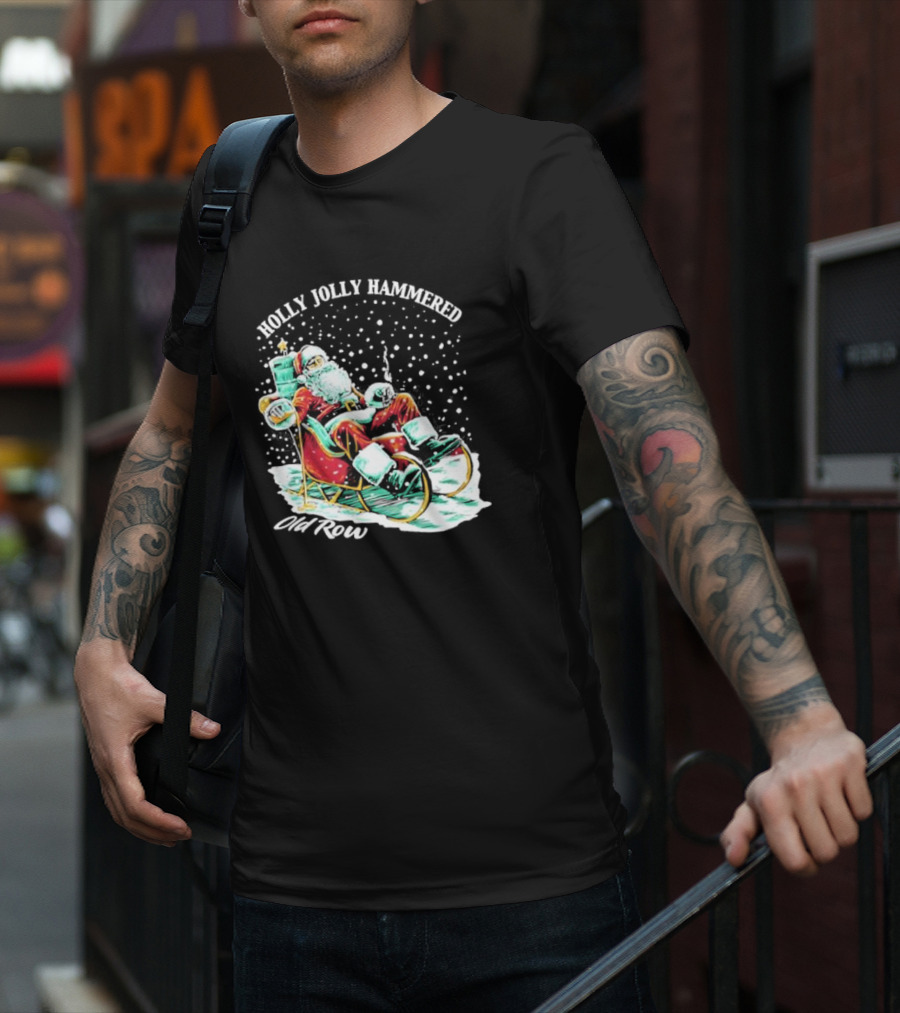 Holly Jolly Hammered Santa Old Row T-Shirt