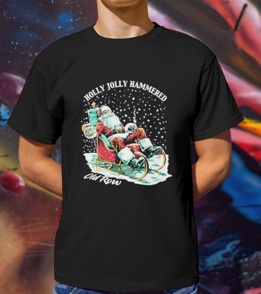 Holly Jolly Hammered Santa Old Row T-Shirt