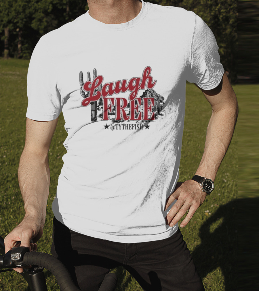 Laugh Free @TYTHEFISH Cactus Desert Scene T-Shirt