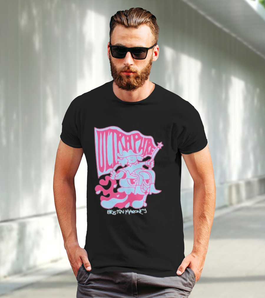 Briston Maroney Ultrapure Pink And Blue Caricature T-Shirt