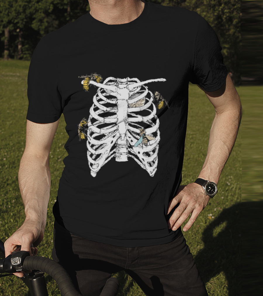 Happenstance Haven His Ribcage With Hornets Nest Inside T-Shirt