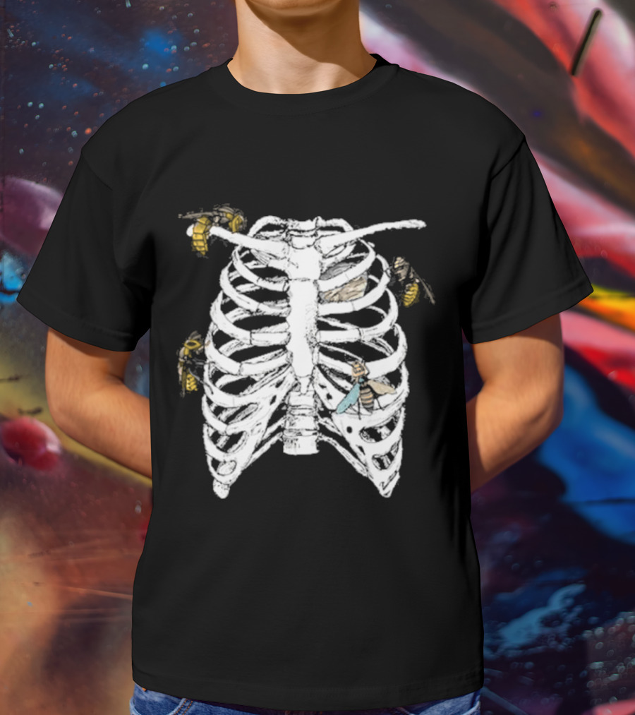 Happenstance Haven His Ribcage With Hornets Nest Inside T-Shirt