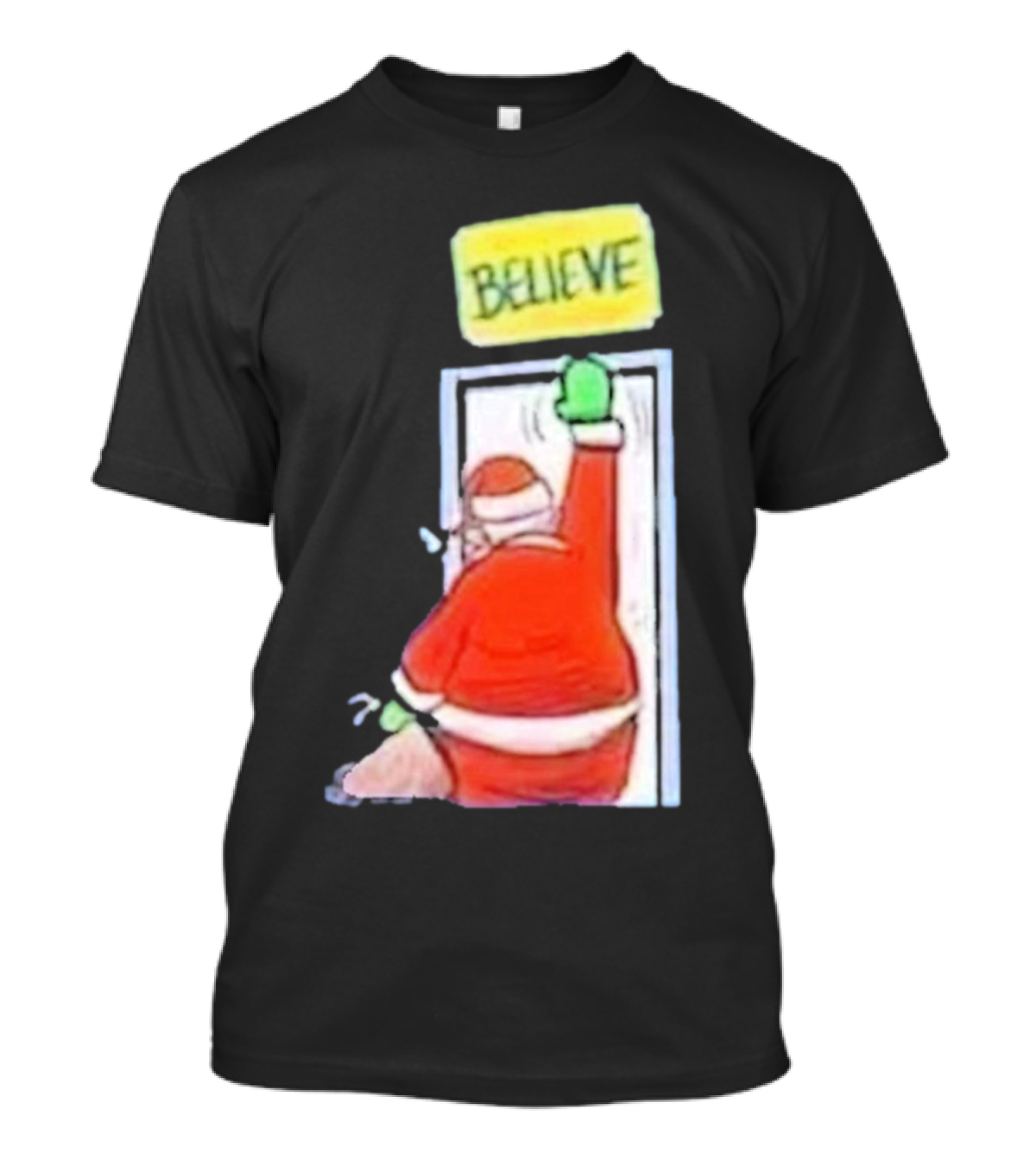 Santa Ted Lasso Believe Christmas Holiday Image T-Shirt