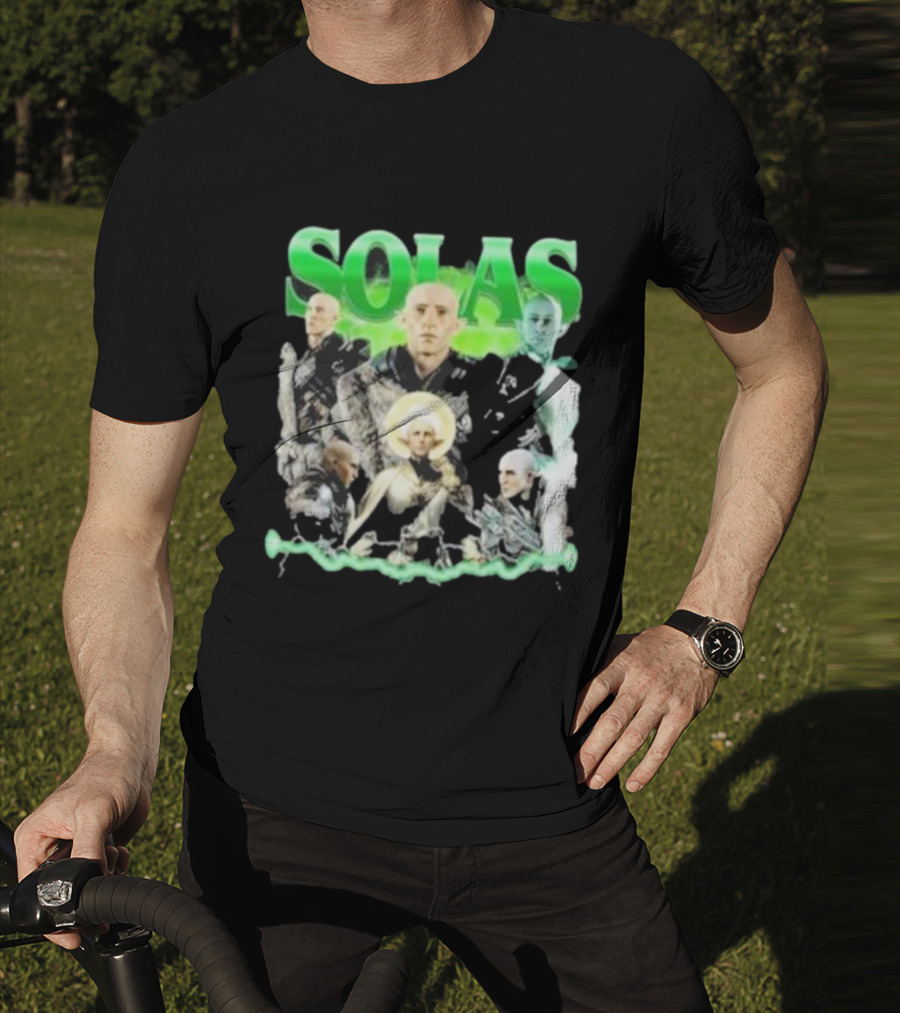 Solas Dragon Age Multiple Portraits Green Aesthetic Fan T-Shirt