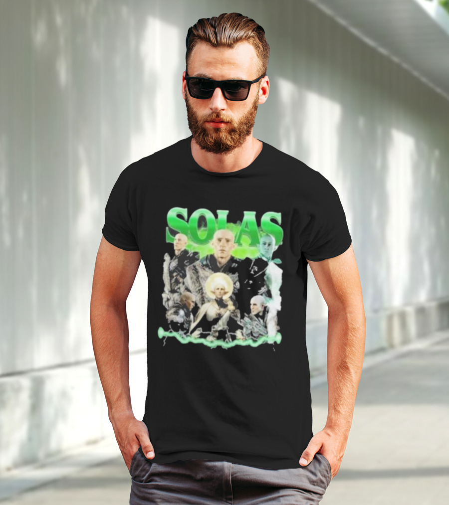 Solas Dragon Age Multiple Portraits Green Aesthetic Fan T-Shirt