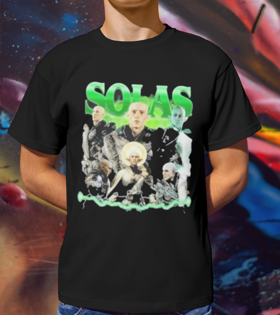 Solas Dragon Age Multiple Portraits Green Aesthetic Fan T-Shirt