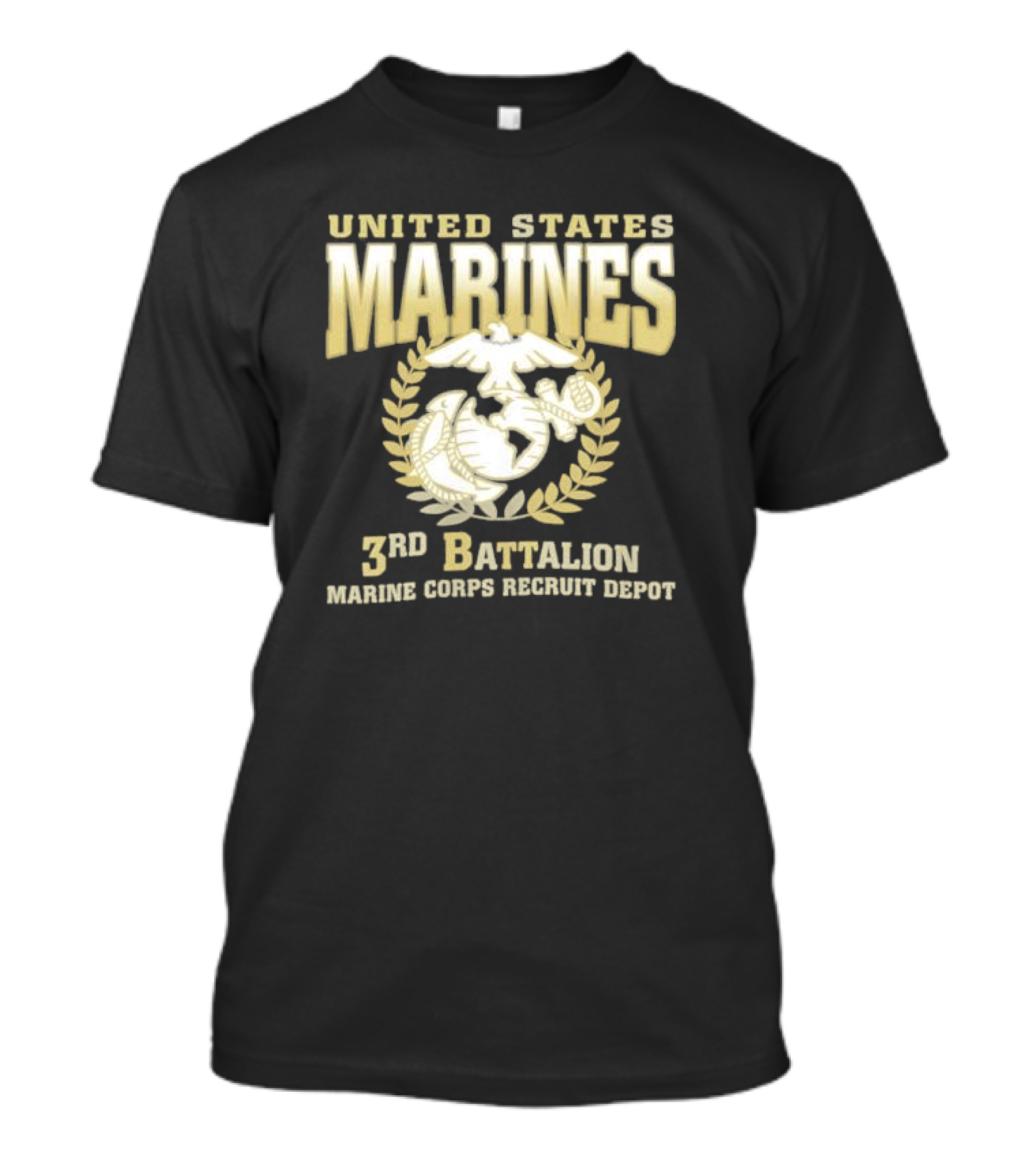 United States Marines 3rd Battalion Marine Corps Recruit Depot Emblem T-Shirt
