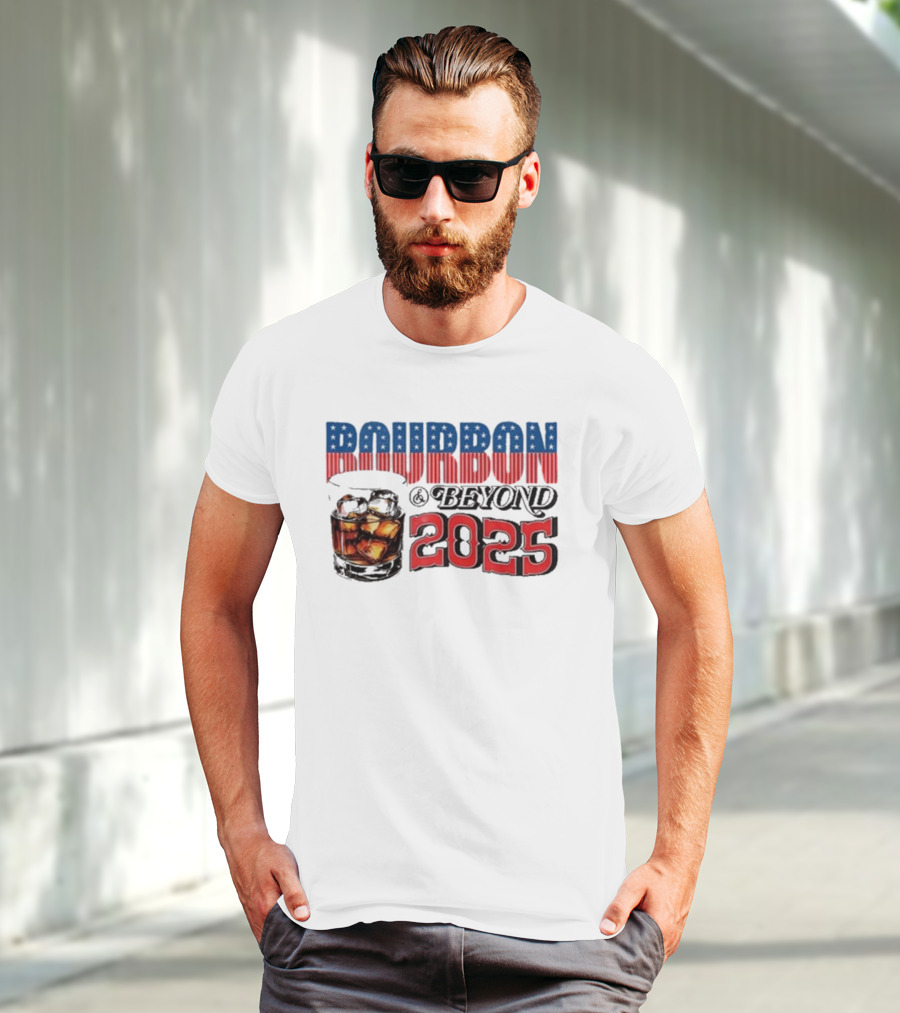 Bourbon And Beyond 2025 Stars And Stripes Whiskey Glass T-Shirt