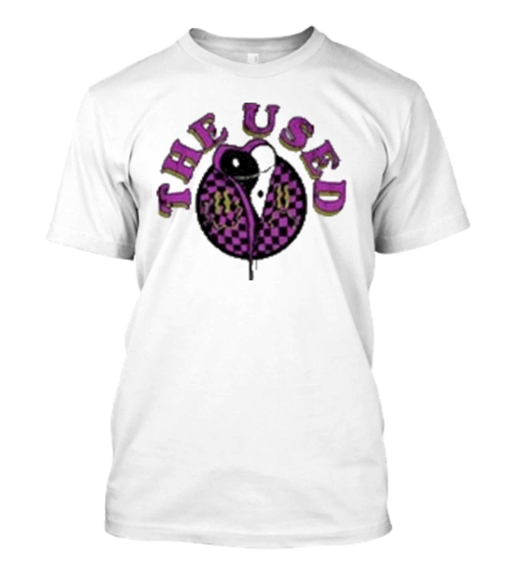 The Used Intertwined Yin Yang Checkered Heart T-Shirt