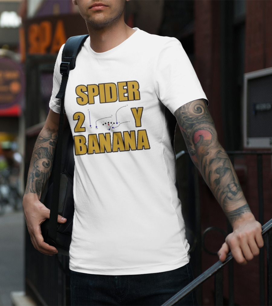 Jon Gruden Spider 2 Y Banana Football Play Diagram T-Shirt