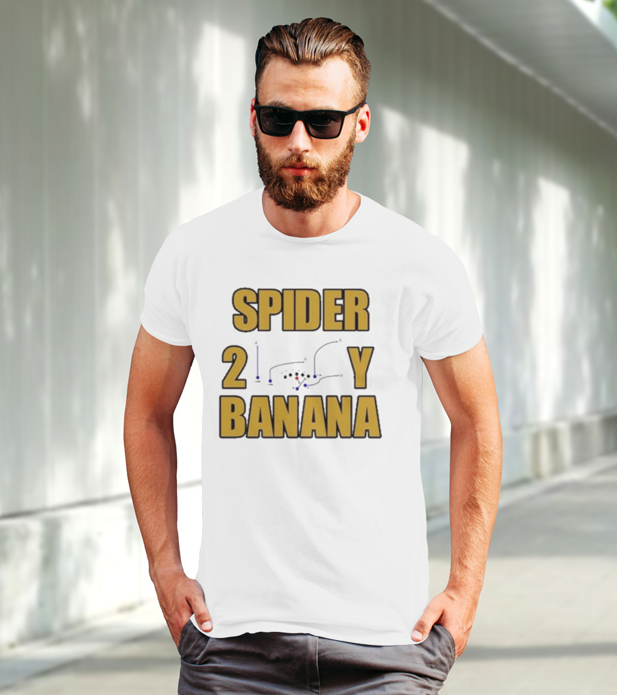 Jon Gruden Spider 2 Y Banana Football Play Diagram T-Shirt