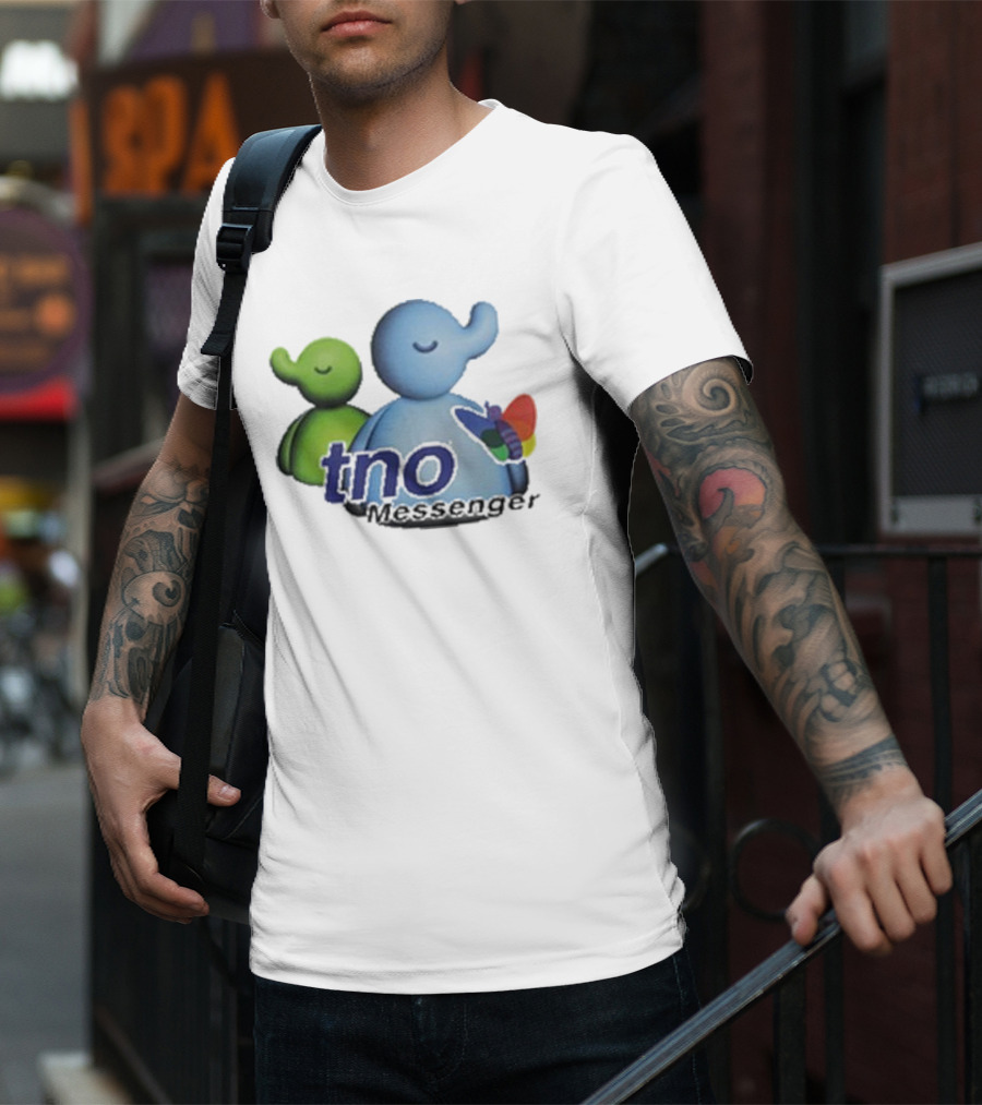 TNO Messenger Cute Elephant Avatars With Colorful Butterfly T-Shirt