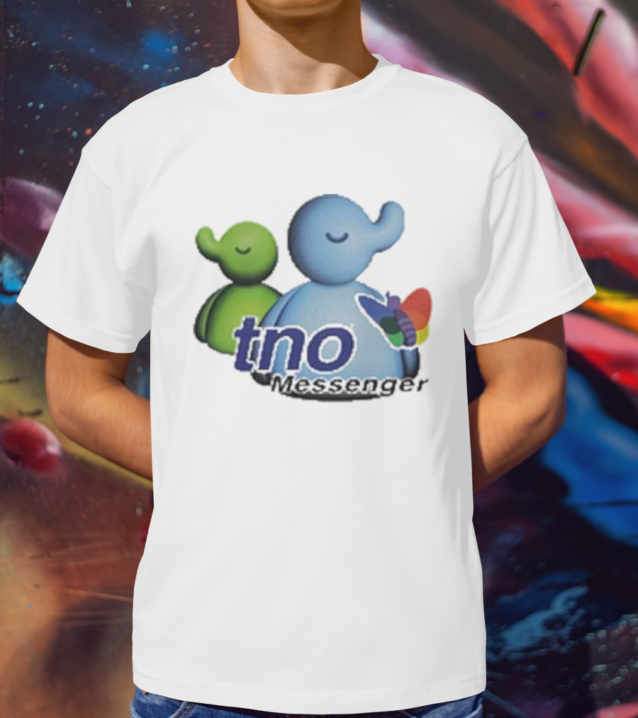 TNO Messenger Cute Elephant Avatars With Colorful Butterfly T-Shirt