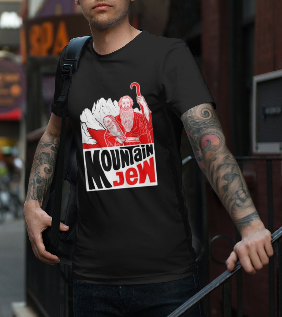 Nwt Mountain Jew Nature Old Men Cool Moses With Ten Commandments T-Shirt