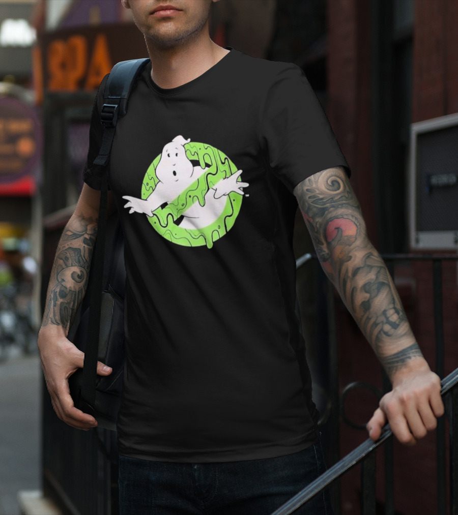 Ghostbusters Slime Logo Green Kids T-Shirt
