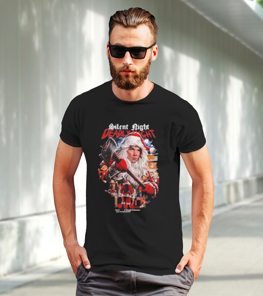 Silent Night Deadly Night Gutter Garbs Christmas Horror Santa Axe T-Shirt