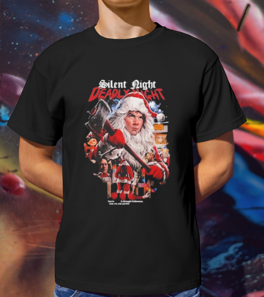 Silent Night Deadly Night Gutter Garbs Christmas Horror Santa Axe T-Shirt