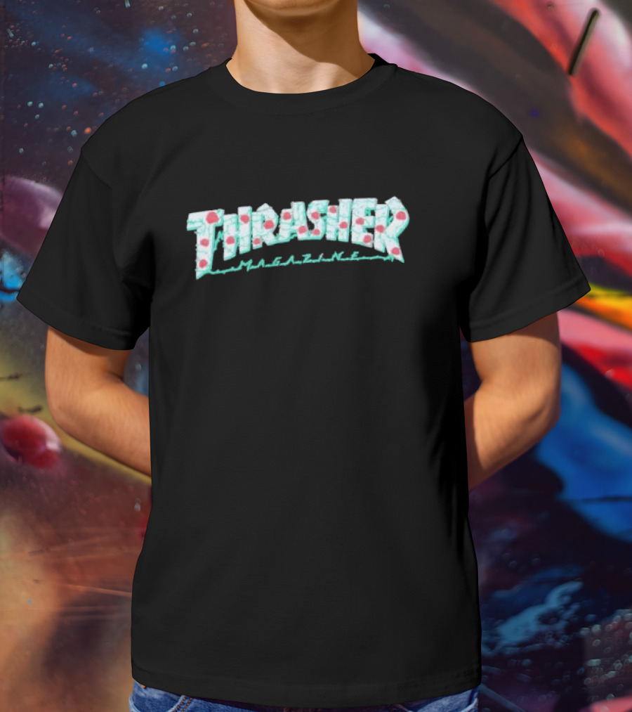 Thrasher Magazine Zombie-Inspired Text T-Shirt