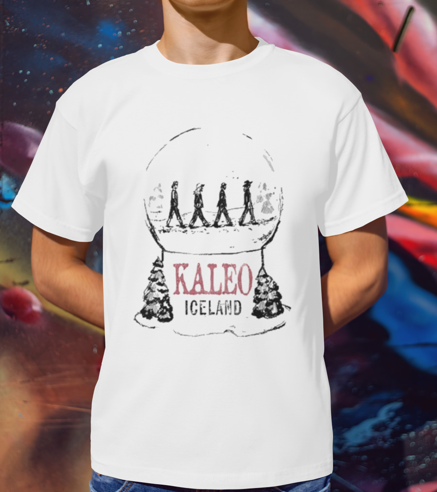 Kaleo Iceland Abbey Road Inspired Snow Globe T-Shirt