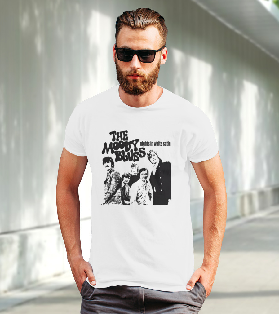 The Moody Blues Nights In White Satin Vintage Band Photo T-Shirt