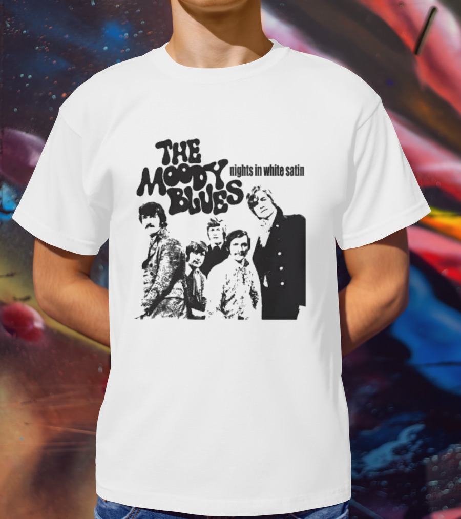 The Moody Blues Nights In White Satin Vintage Band Photo T-Shirt