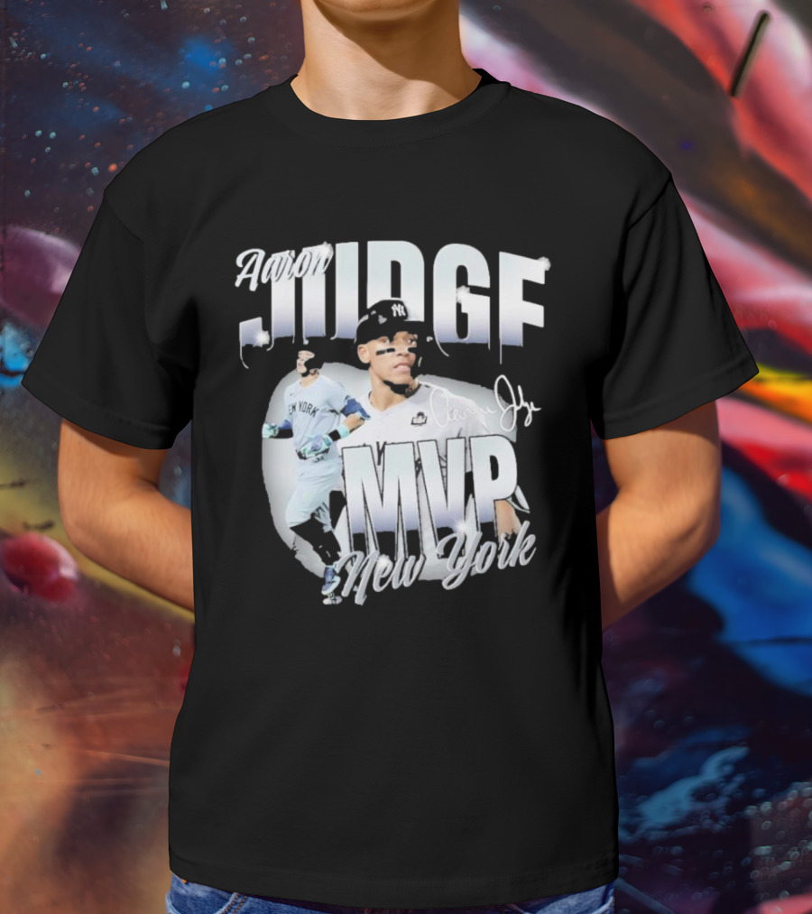Aaron Judge New York Yankees MVP Signature Collection T-Shirt