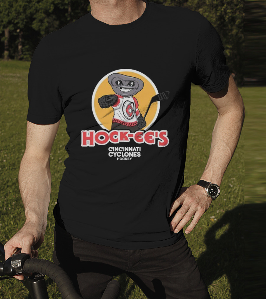 Hock-ee’s Cincinnati Cyclones Hockey Cartoon Mascot T-Shirt