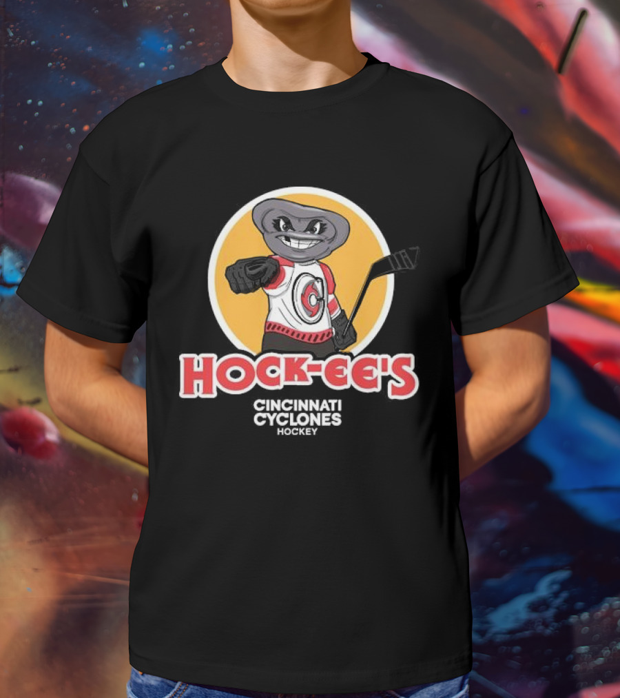 Hock-ee’s Cincinnati Cyclones Hockey Cartoon Mascot T-Shirt