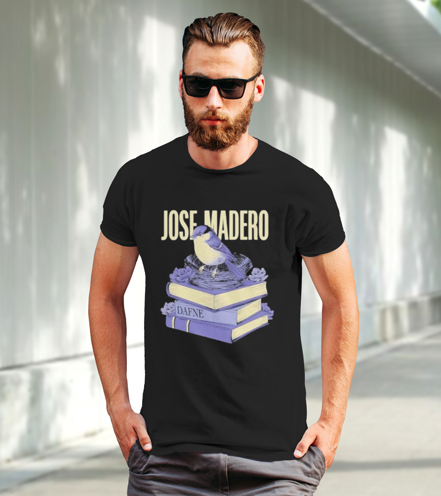 José Madero Dafne Bird On Books T-Shirt