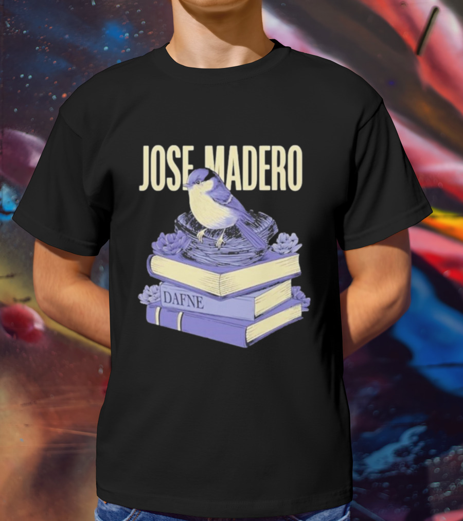 José Madero Dafne Bird On Books T-Shirt