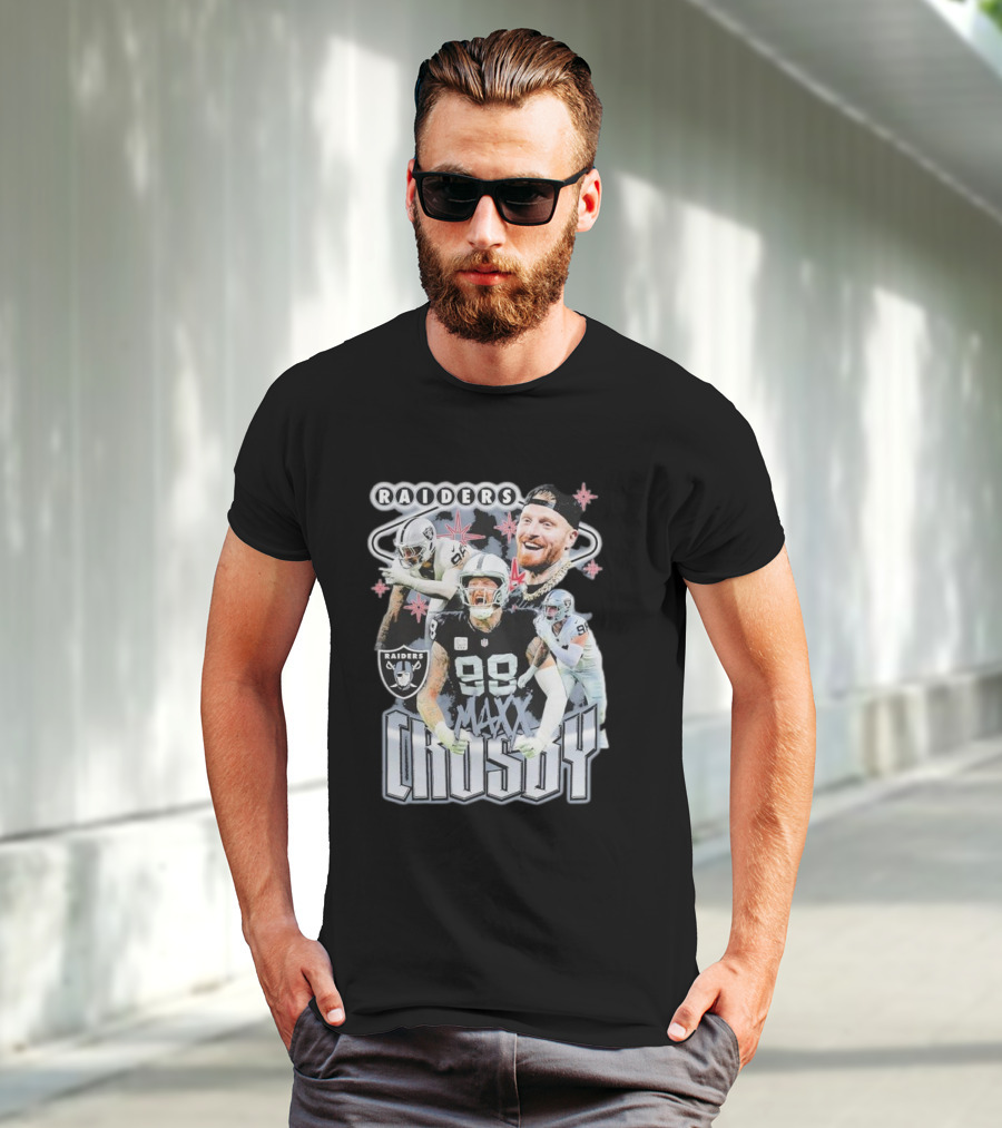 Maxx Crosby Raiders NFL Football Star Las Vegas Player T-Shirt
