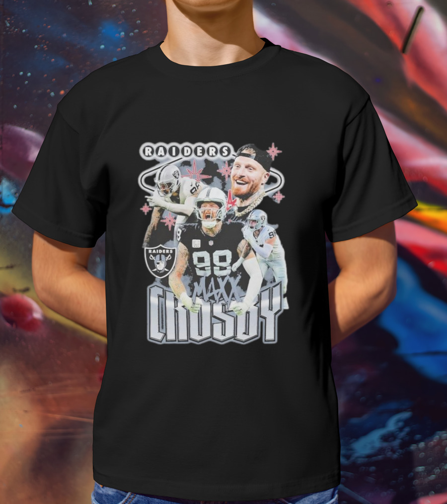 Maxx Crosby Raiders NFL Football Star Las Vegas Player T-Shirt