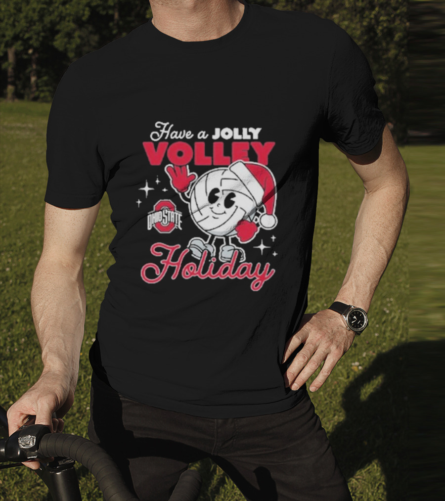 Ohio State Buckeyes Have A Jolly Volley Holiday Christmas T-Shirt
