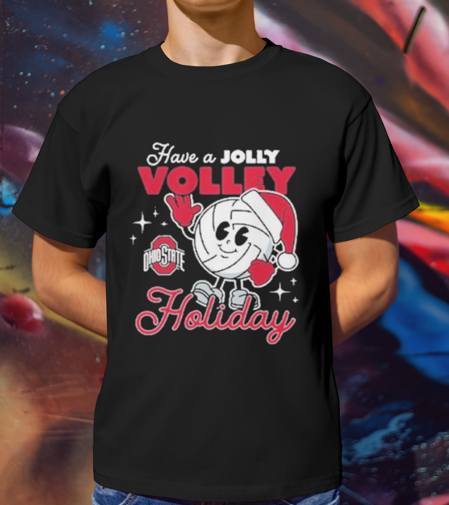 Ohio State Buckeyes Have A Jolly Volley Holiday Christmas T-Shirt