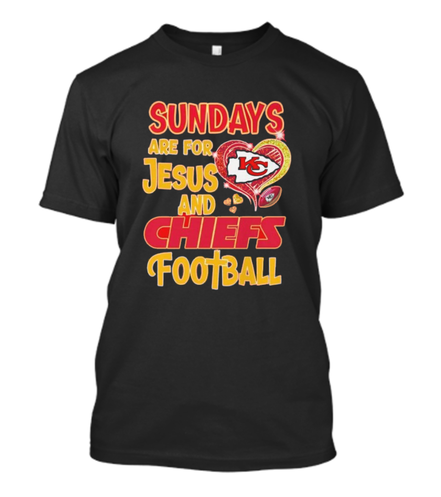 Sundays Are For Jesus And Chiefs Football Kansas City Fan Gear T-Shirt