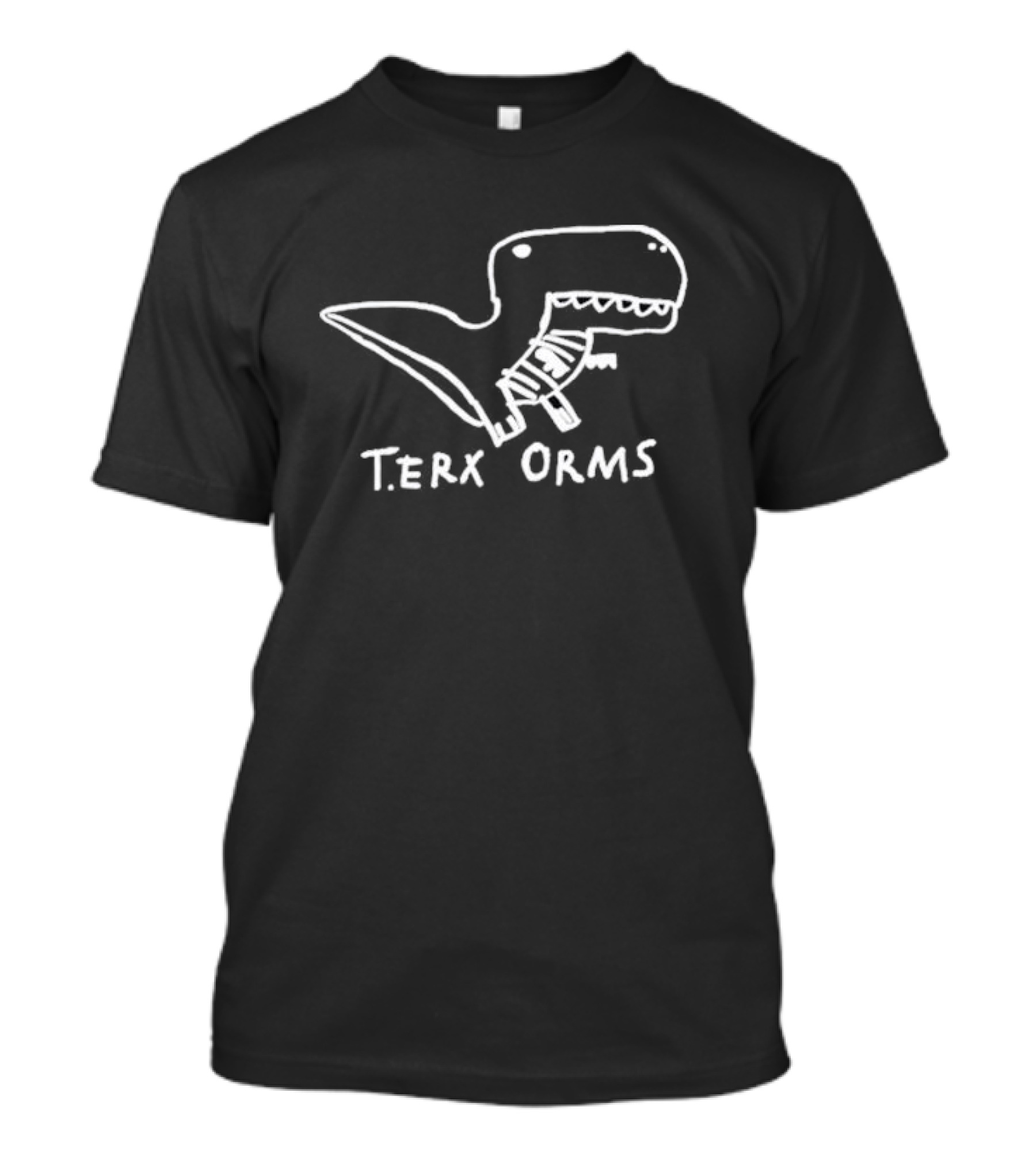 T-rex Arms T-erx Orms Dinosaur Sketch T-Shirt