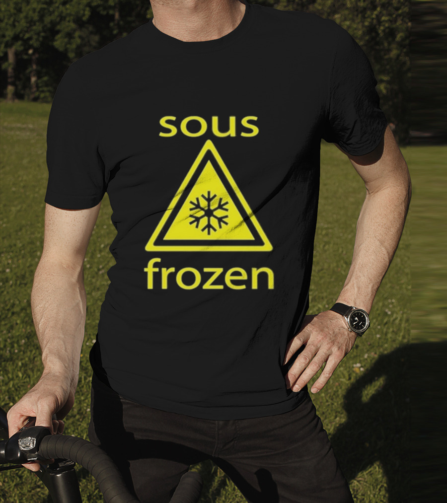 Sous Frozen Snowflake Warning Triangle T-Shirt