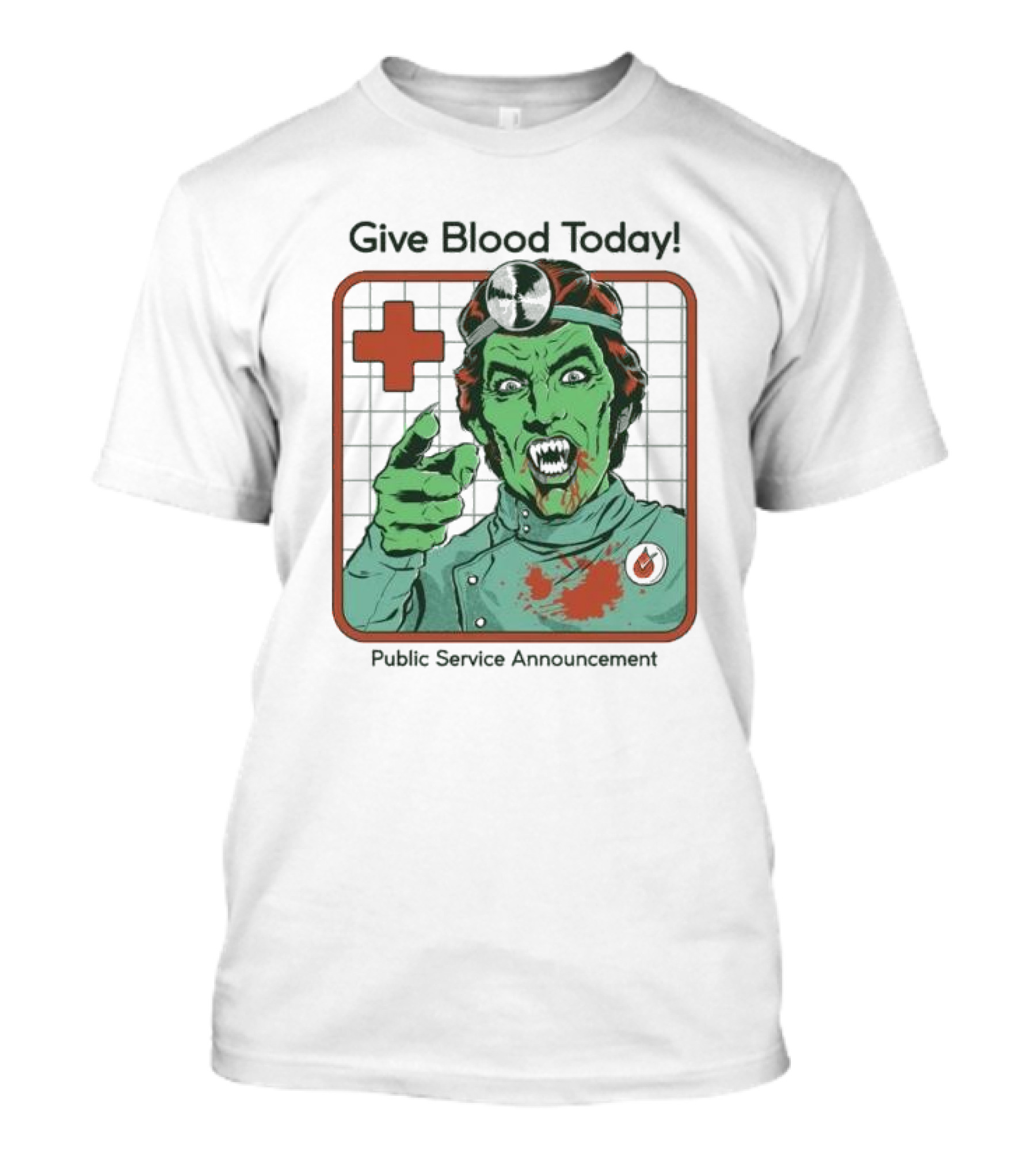 Give Blood Today Public Service Announcement Zombie Doctor T-Shirt