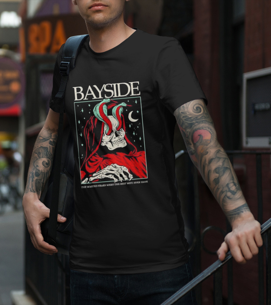 Bayside Cobras Skull With Snakes The Wasted Years Were The Best We’d Ever Have T-Shirt