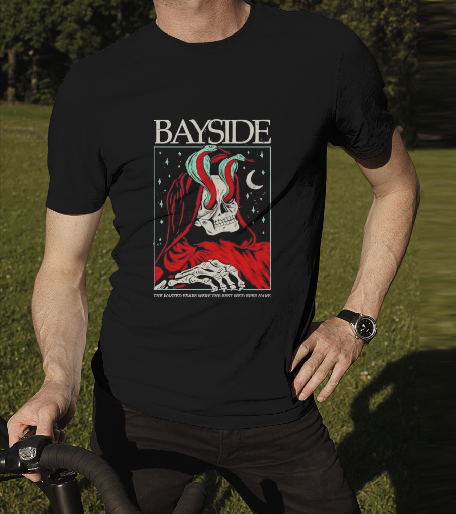Bayside Cobras Skull With Snakes The Wasted Years Were The Best We’d Ever Have T-Shirt