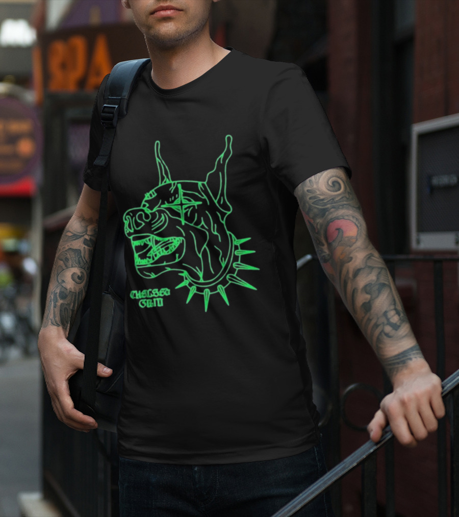 Chelsea Grin Neon Doberman Spiked Collar T-Shirt
