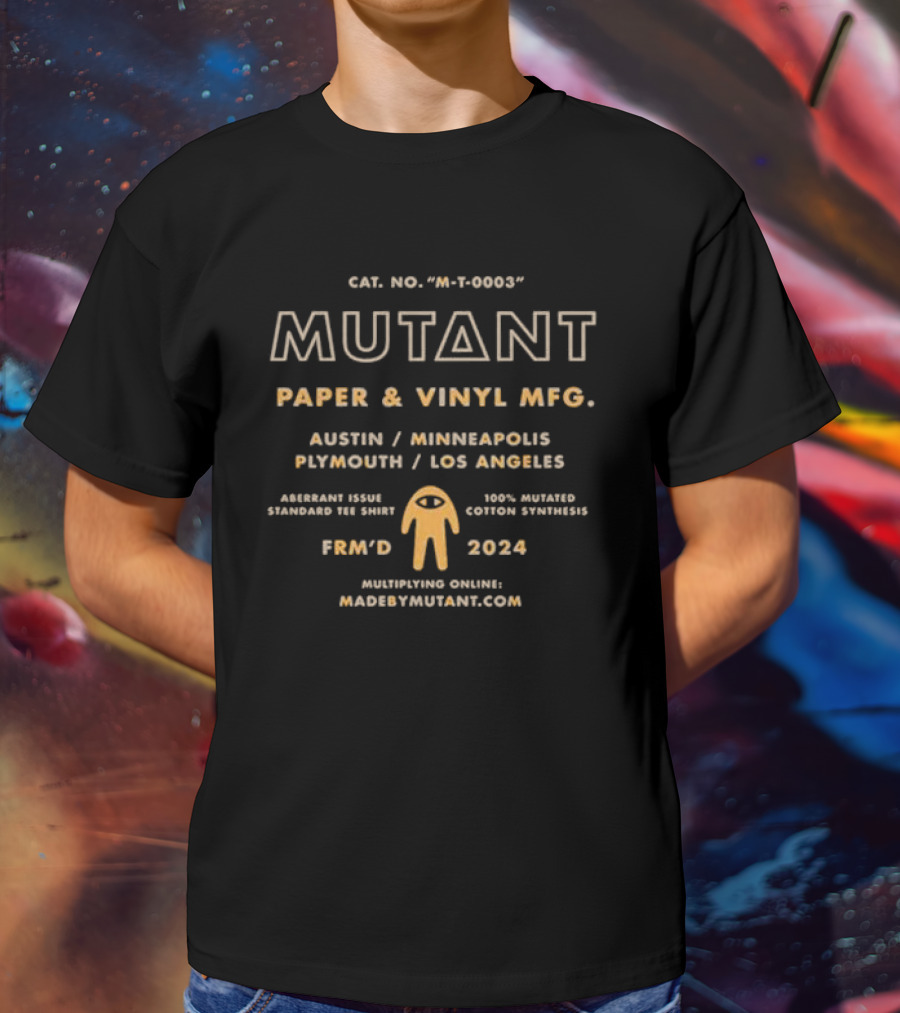 MUTANT Paper Vinyl MFG Austin Minneapolis Plymouth Los Angeles T-Shirt